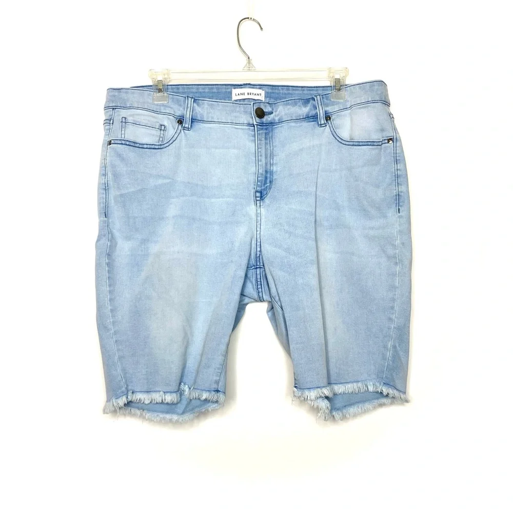 Lane Bryant Signature Fit Flex Magic Waistband Bermuda Short 20 Light Denim